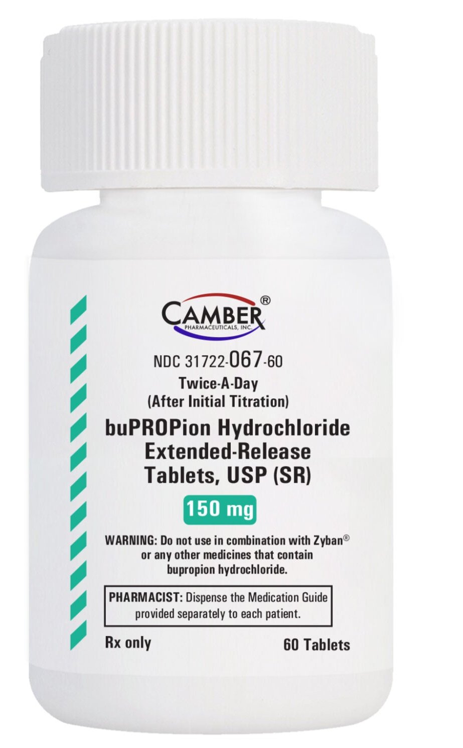 Wellbutrin SR) Bupropion SR 150mg-#60 tablets (NDC# 31722-067-60 LOT# – Prepared Physician