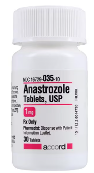 Anastrozole (Arimidex) 1mg tablets #30 (NDC# 68382-209-06 LOT# MA02561A)