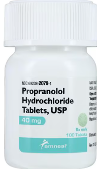 Propranolol (Inderal) 40mg tablets-#100