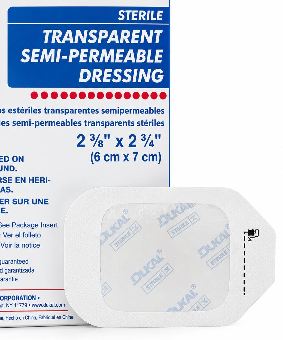 Tegaderm Equivalent- Film Gauze Dressing-Sterile Adhesive Transparent LF- 2-3/8x2-3/4"-#1 Dressing (UNSPSC# 42311527)