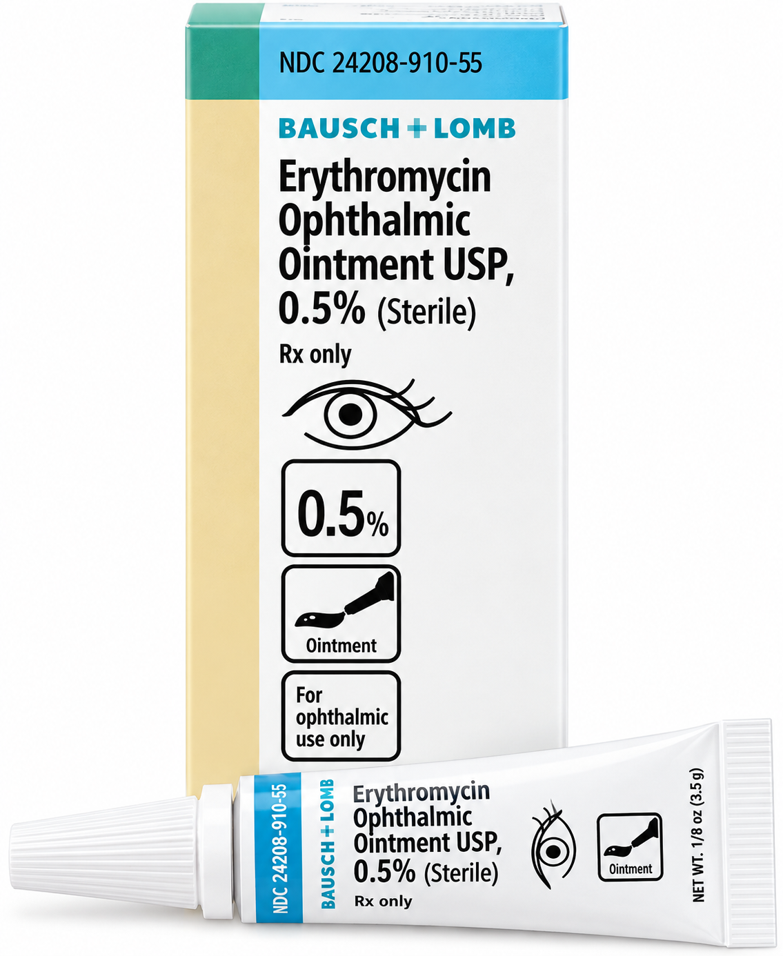 Erythromycin Ophthalmic Ointment 0.5%-3.5gm tube-(NDC#70244-031-02 LOT#439947)