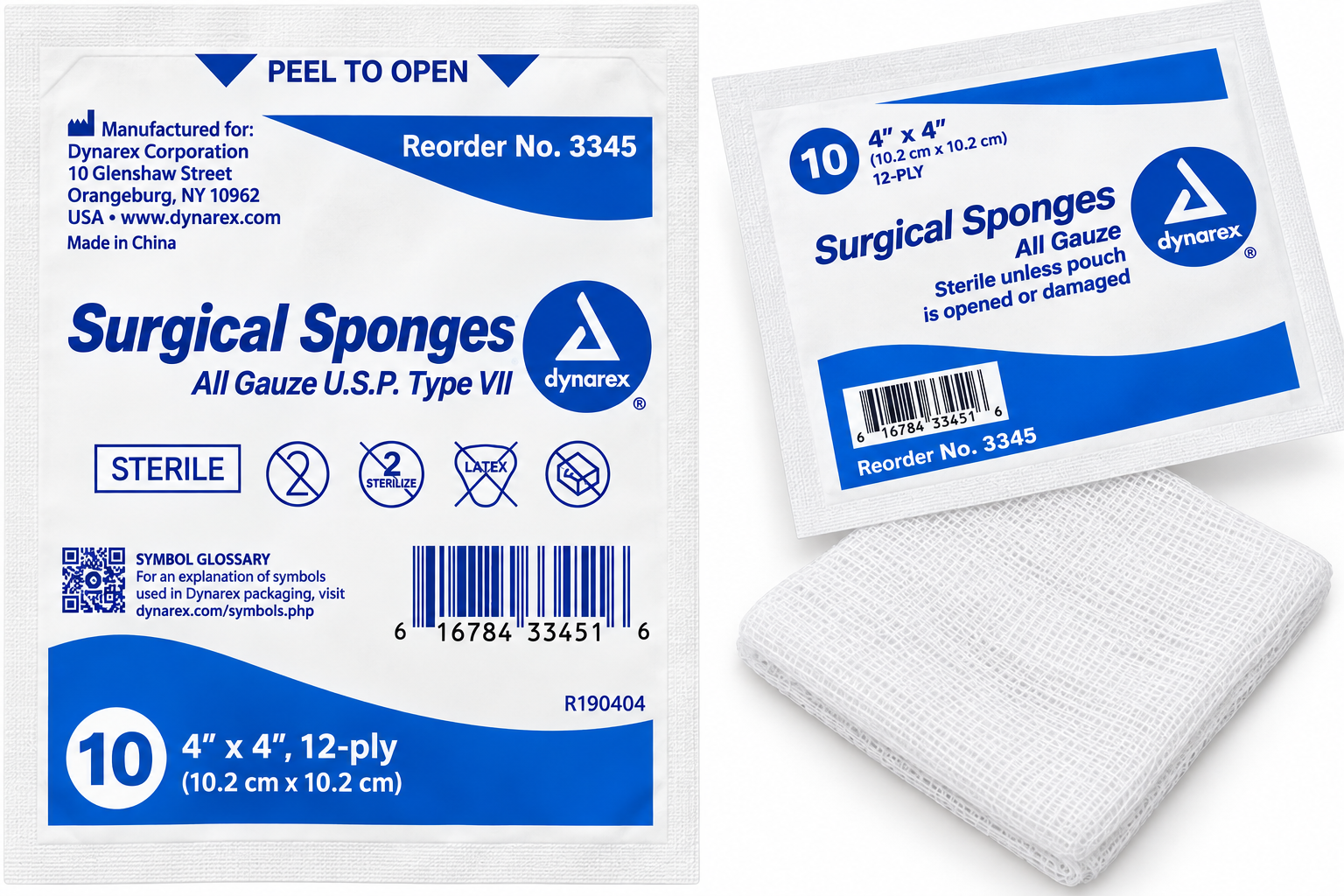 10-Pack of Sterile 4X4 Gauze
