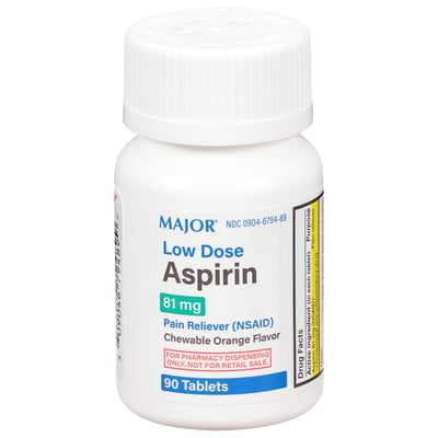 Aspirin 81mg Chewable Orange 90/Bt