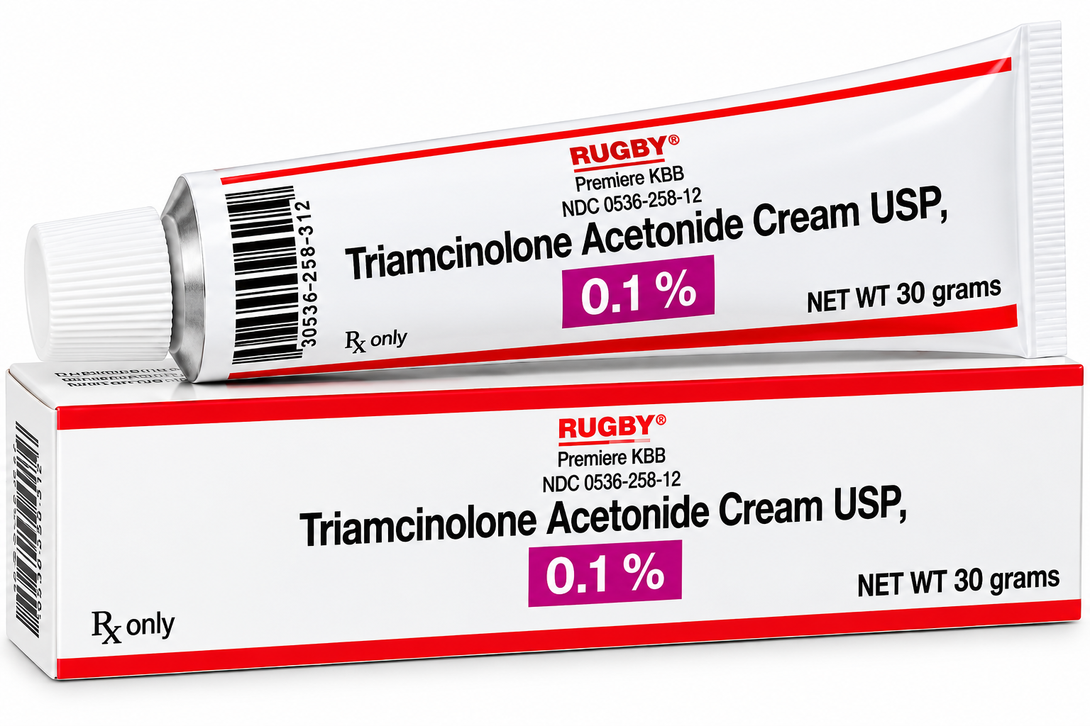 (Kenalog) Triamcinolone Acetonide Topical Cream 0.1%-30 gram tube NDC#21922-062-05 LOT#5JM163