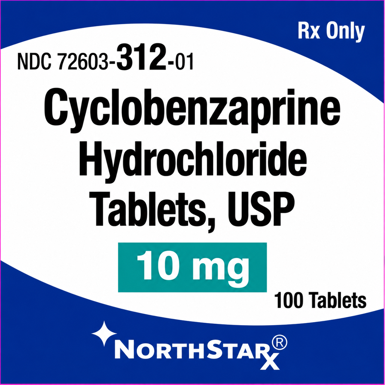 (Flexeril) Cyclobenzaprine 10mg 100 Tablets (NDC: 29300-415-01 LOT: HCYH26001)