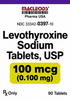 (Synthroid) Levothyroxine Sodium 0.1mg tablets-#90 (NDC#  33342-0397-10 LOT#LA01355)