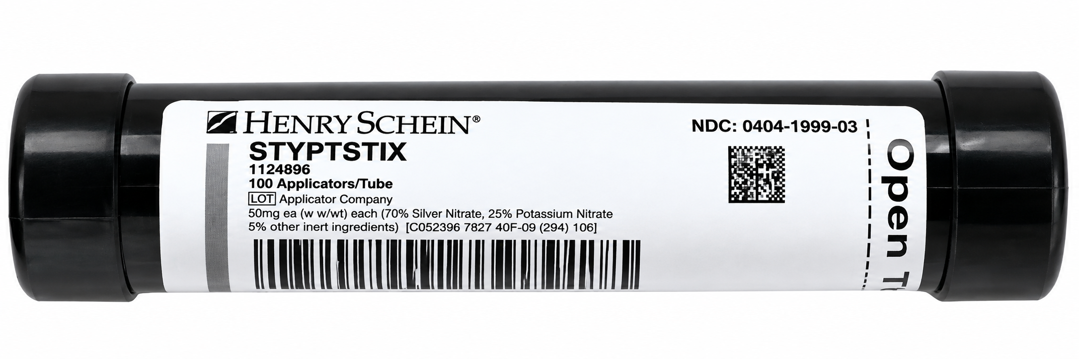 Silver Nitrate Topical Applicator 75%/25% Vial-#100/per vial (Chemical Cautery) (NDC#0404-1000-03 LOT#107089)