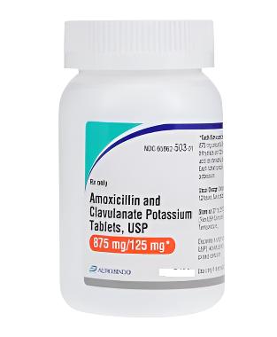 Amoxicillin/Clavulanate Potassium Tablets 875mg/125mg Bottle 20/Bt