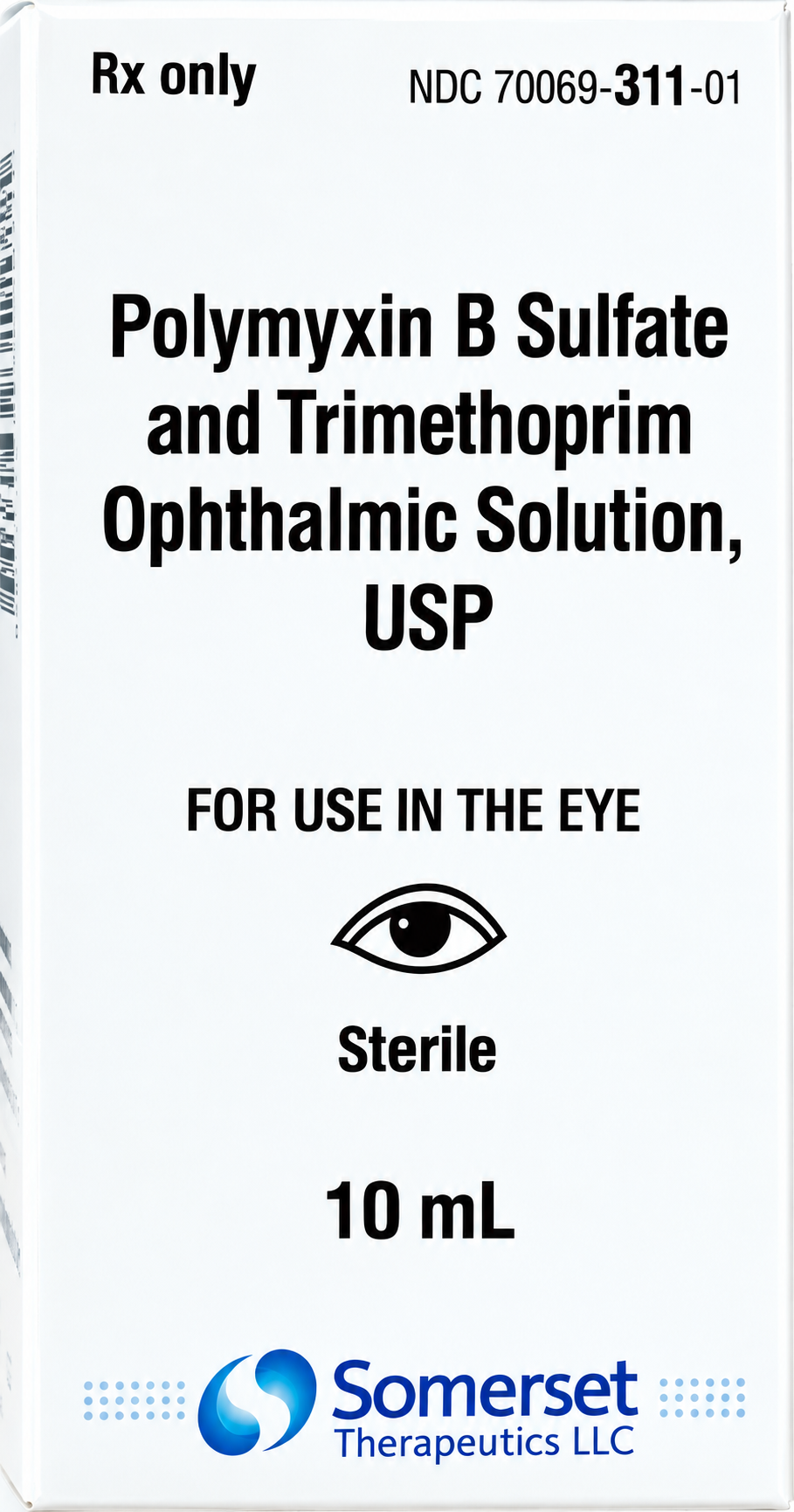 (Polytrim) Polymyxin B Sulfate/Trimethoprim Ophthalmic Solution-10mL (NDC#70069-0311-01 LOT#A260137)