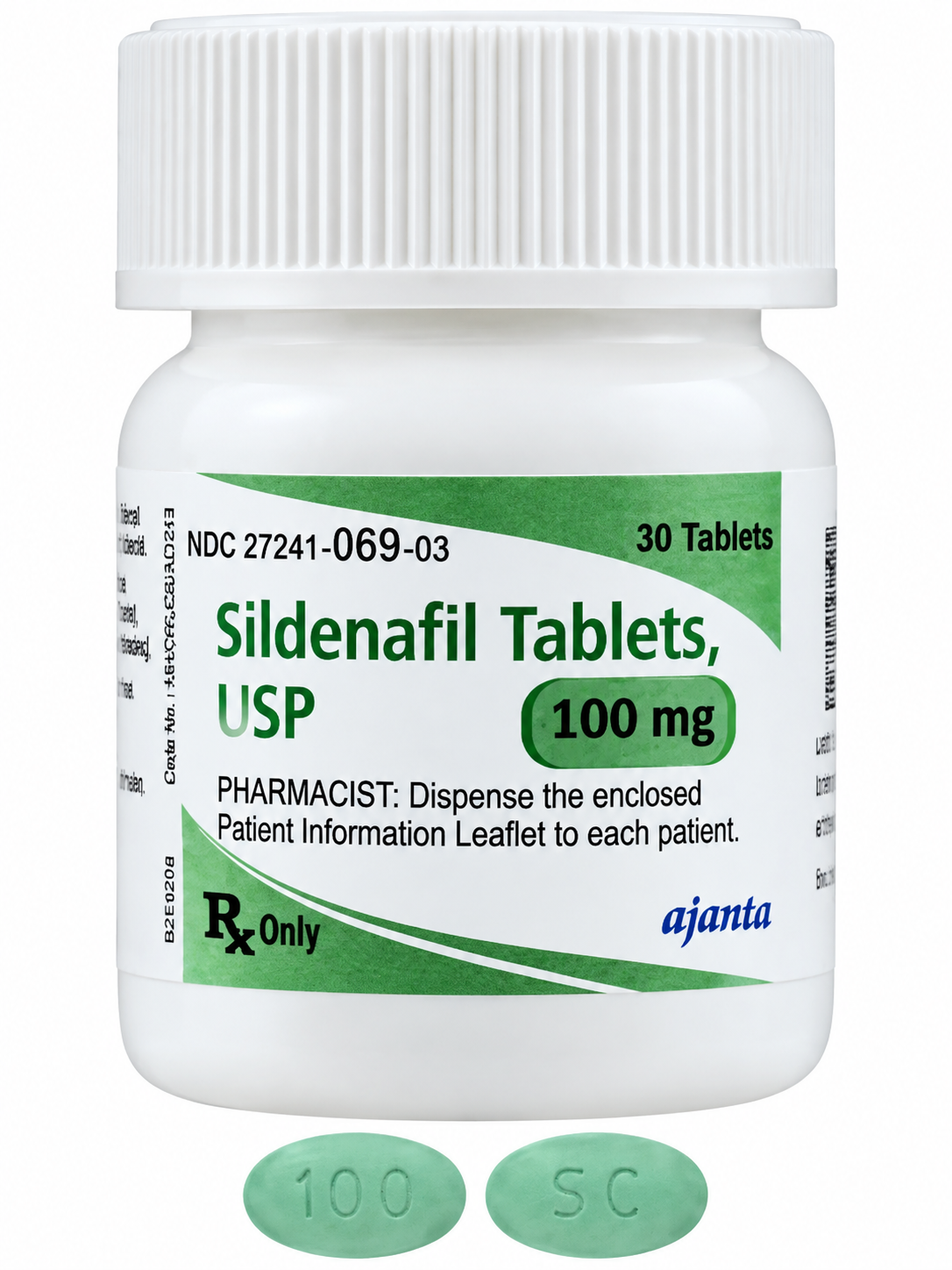 (Viagra) Sildenafil Citrate Tablets 100mg-#30 (NDC#27241-069-03 LOT#PA14465)