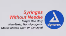 Syringe with Luer Lock-Transparent No Dead Space-30mL- #1 Syringe