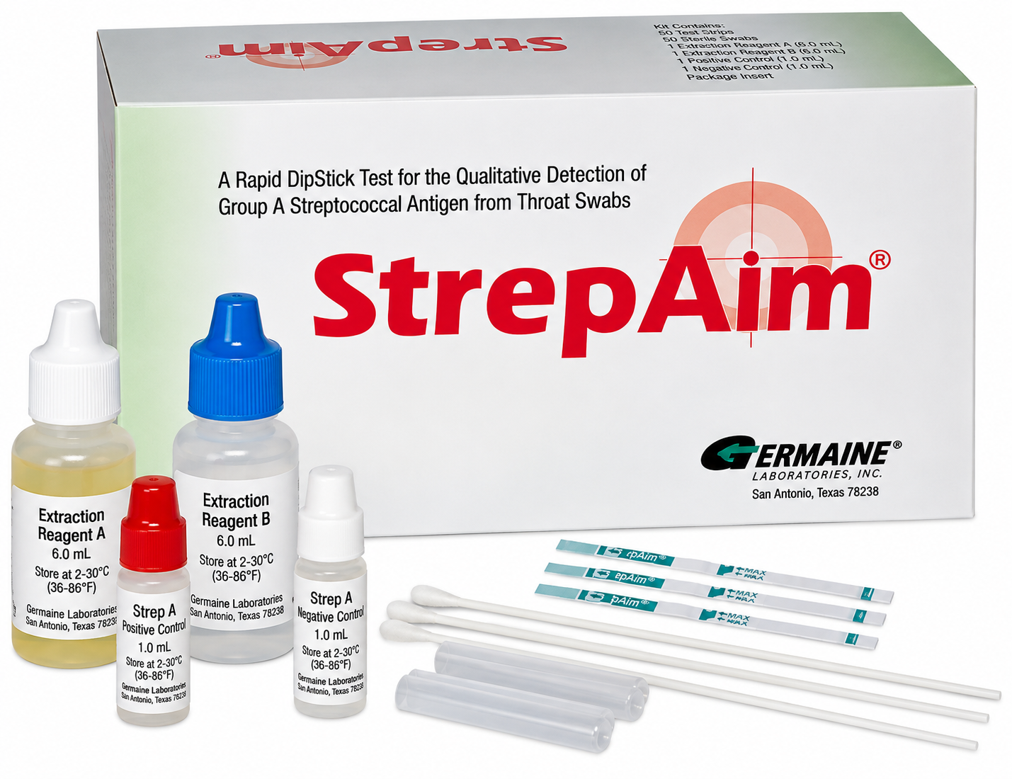 Rapid Strep Tests (Group A) - 25/BOX (LOT: 61042)
