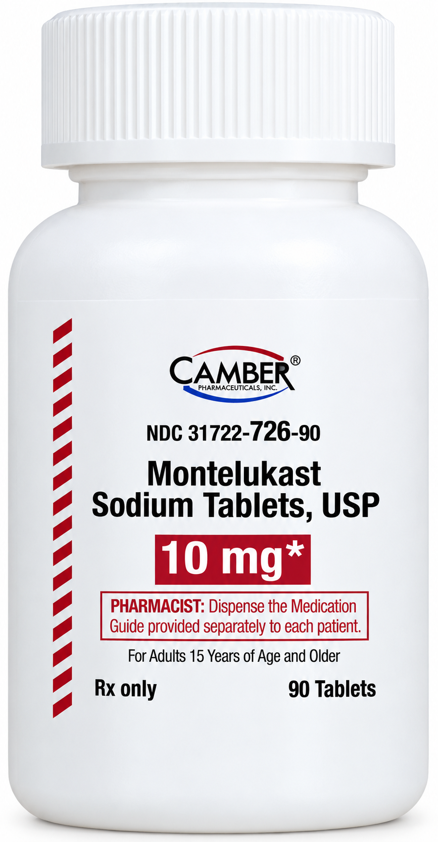 (Singulair) Montelukast Sodium Tablets 10mg-#90 (NDC#31722-726-30 LOT#FD260524A)