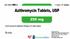 (Z-Pack) Azithromycin 250mg- Unit Dose-#6 tablets (NDC#68094-0900-06 LOT#QYSA25055A
