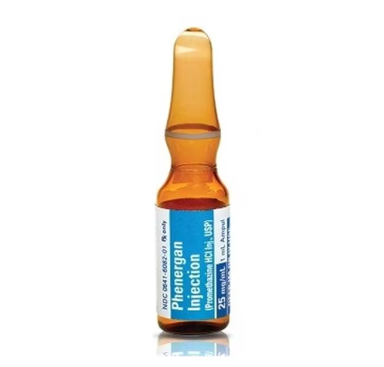 Promethazine (Phenergan) HCl Injection 50 mg/mL Ampule 1mL/Ea - For Deep Intramuscular Use ONLY