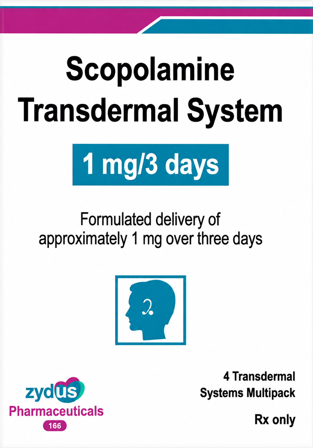(Transderm Scop) Scopolamine Transdermal System 1mg/3days-4 patches per box (NDC#70710-1846-4 LOT#AA00057A)