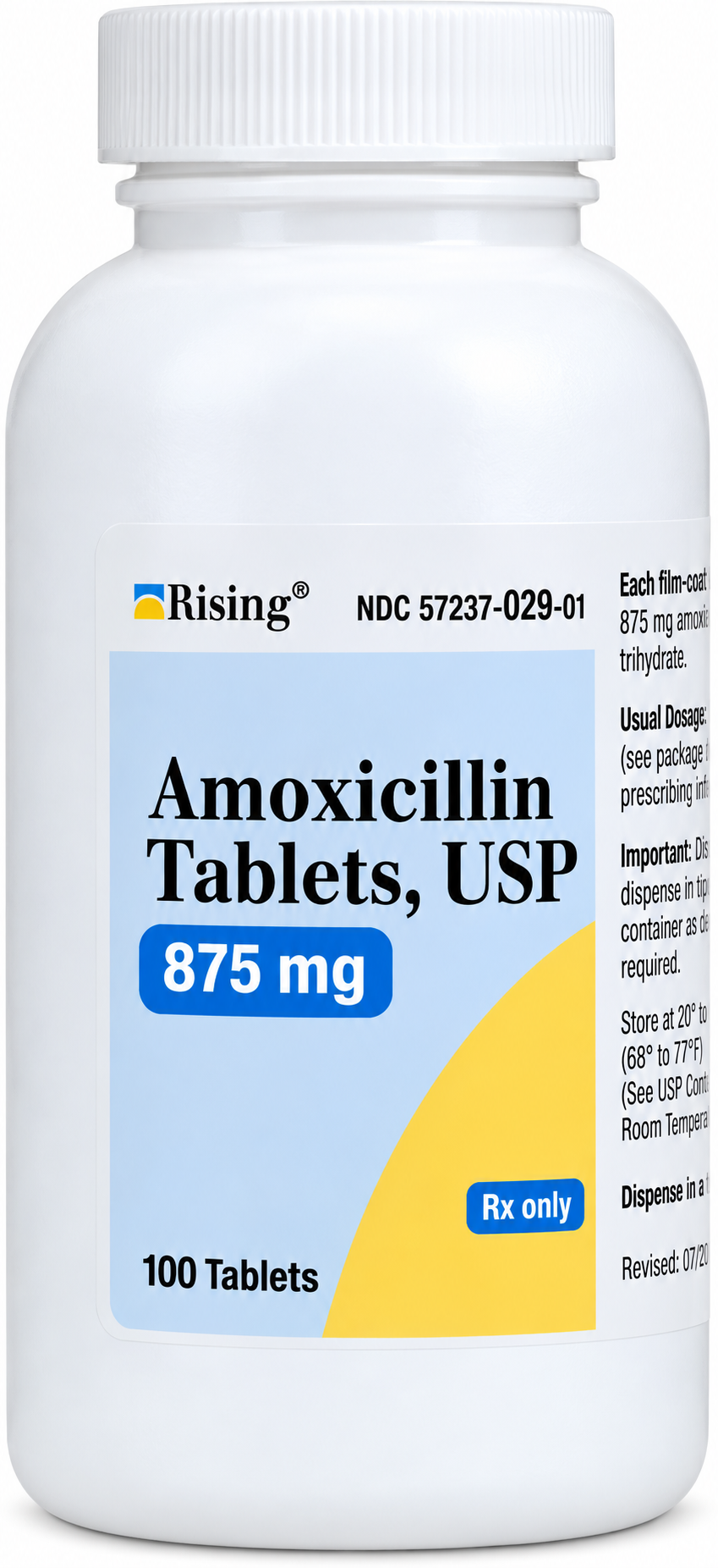 Amoxicillin 875mg Tablets-#100 (NDC 57237-0029-01)