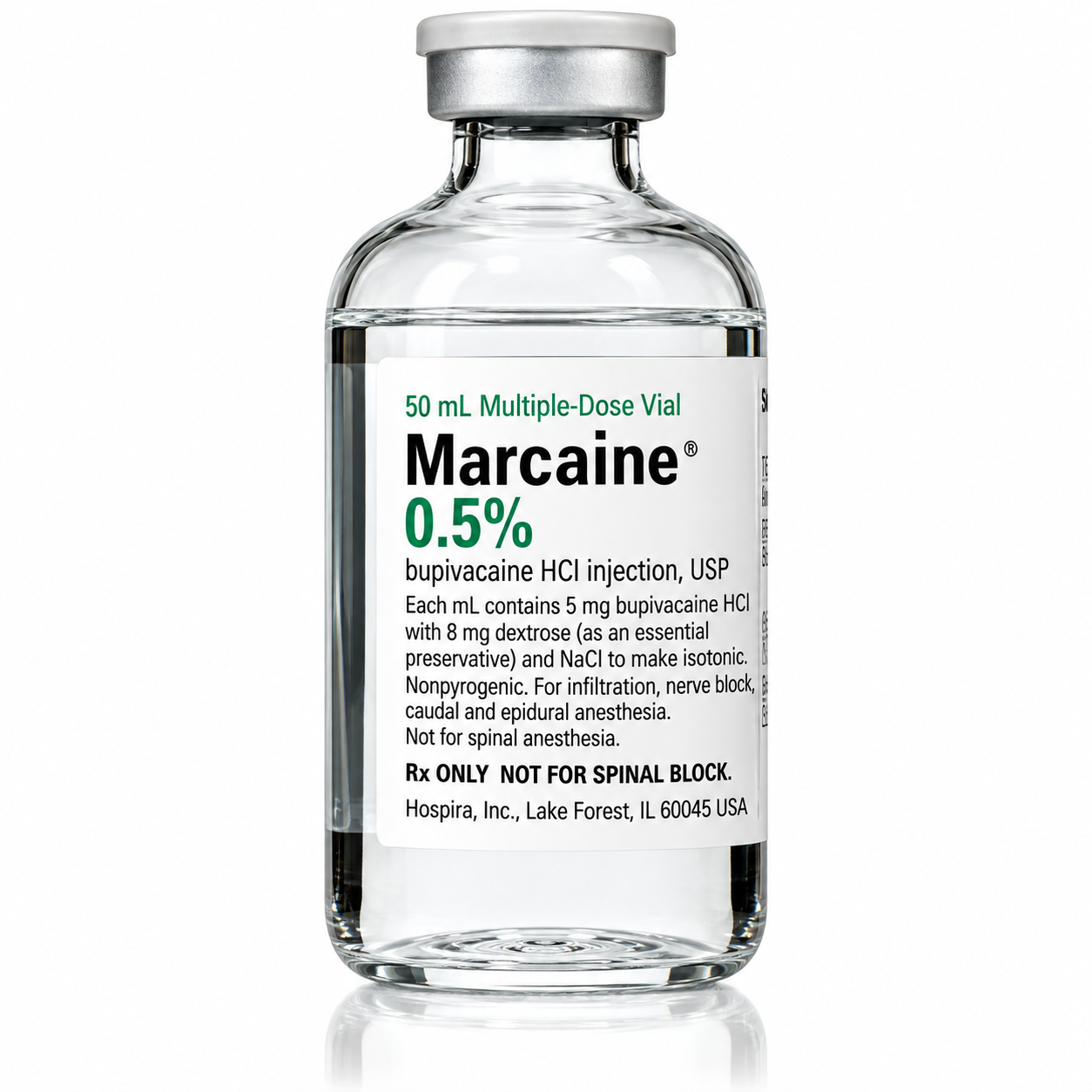 Marcaine (Bupivacaine, Sensorcaine) Injection 0.5% MDV 50mL/Vl