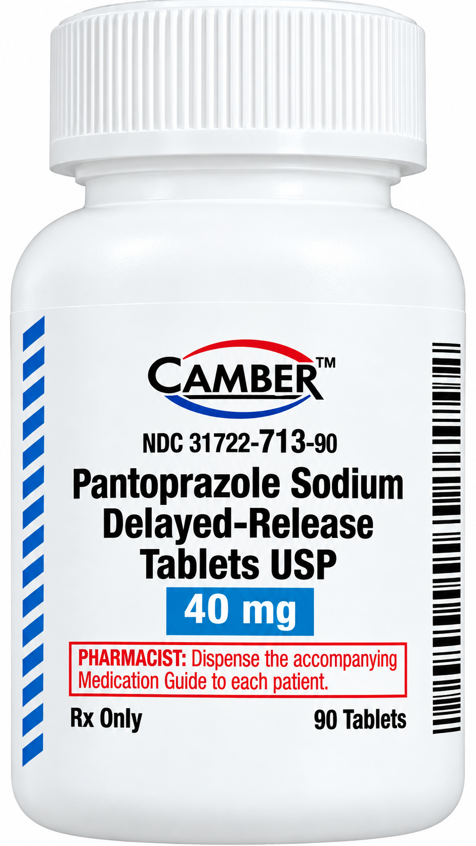 (Protonix) Pantoprazole Sodium Delayed-Release 40mg Tablets-#90 (NDC: 31722-713-90 LOT: FD255426)