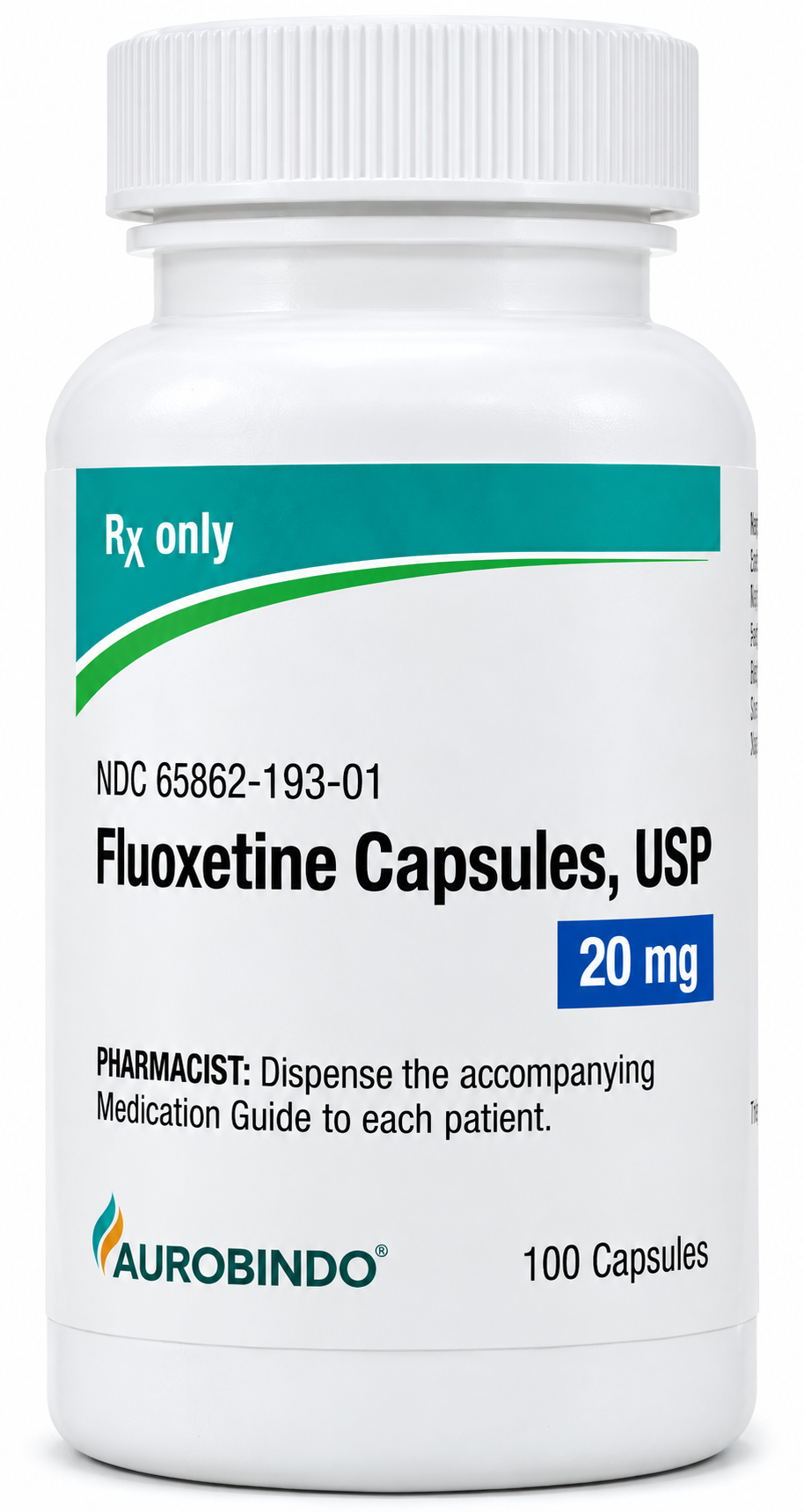(Prozac) Fluoxetine HCl Capsules 20mg Bottle-#100 (NDC: 59651-899-00 LOT: FT2026021A)