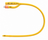Gold 2-Way 16" Foley Catheters Straight Tip Silicone Coated Latex 5cc (LOT#KMA22M0507)