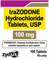 (Desyrel)Trazodone HCl 100mg tablets-#100 (NDC# 68382-0806-01 LOT#EA03174a)