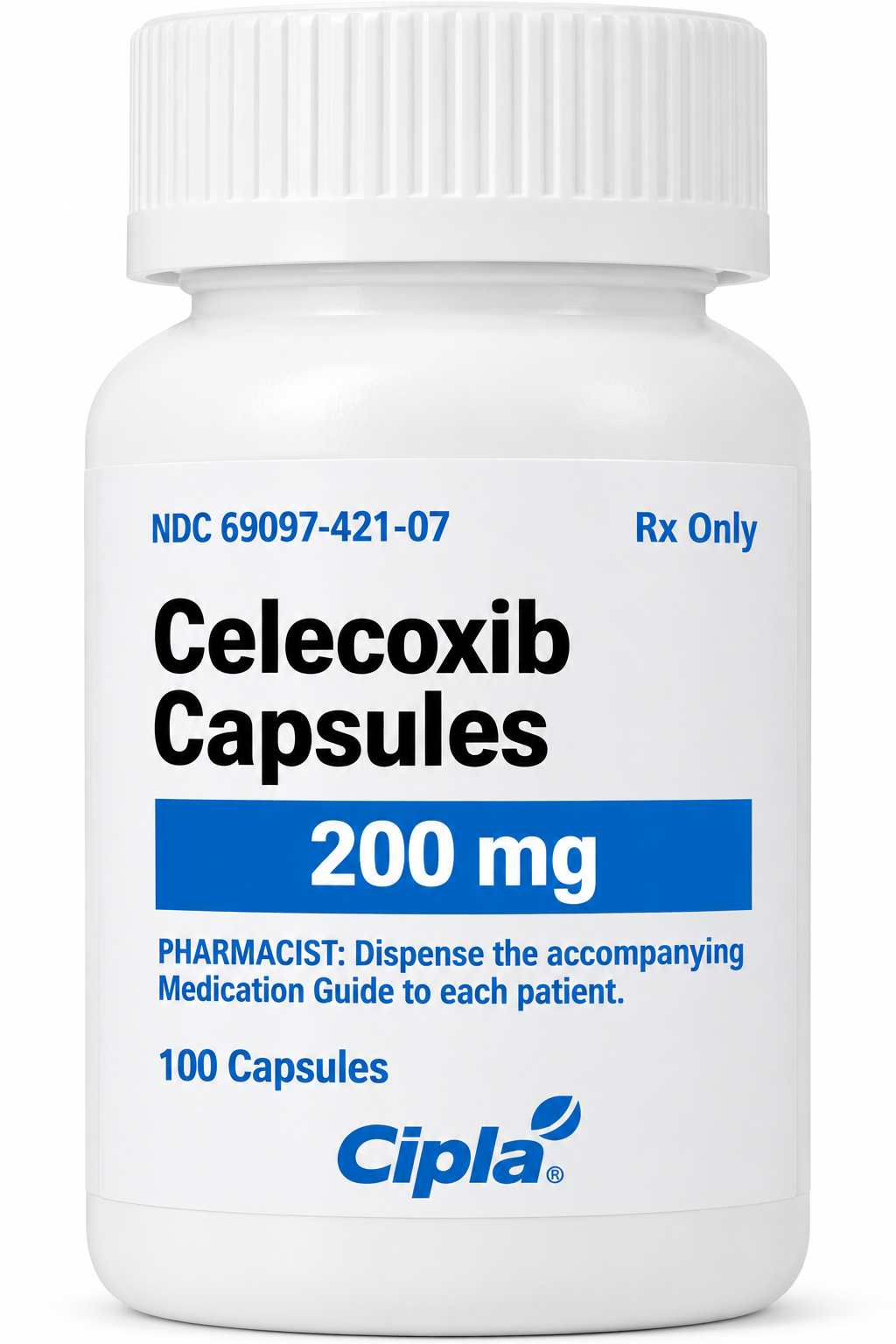 (Celebrex) Celecoxib 200mg Capsules- #100 (NDC#69097-421-07 LOT#5ID1870)