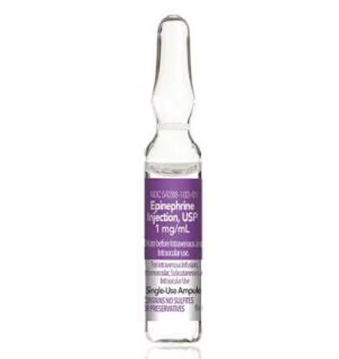 Epinephrine Injection 1mg/mL 1:1000 Ampule 1mL