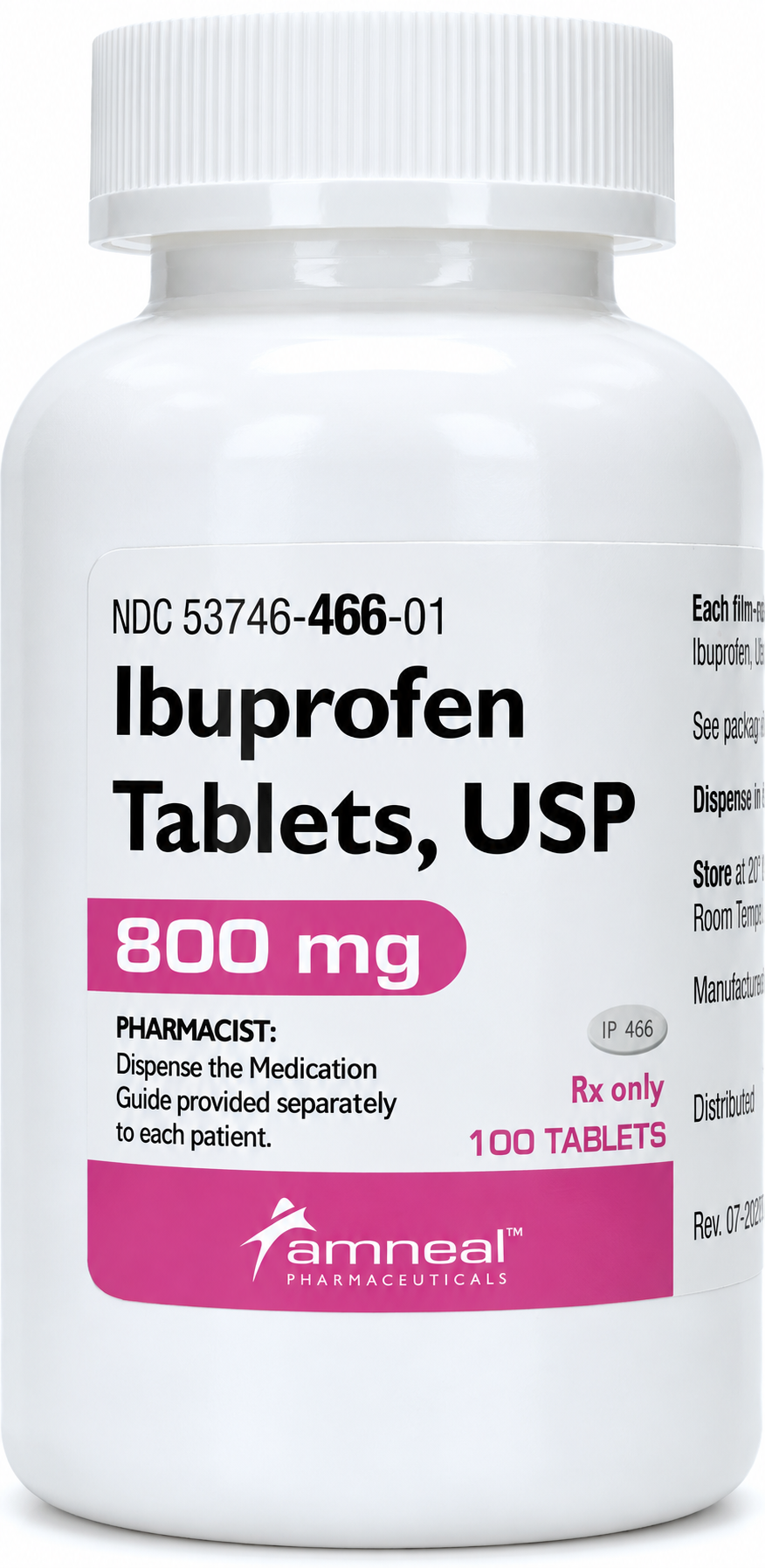 (Motrin/Advil) Ibuprofen Tablets 800mg-#100 tablets (NDC# 65162-0466-10 LOT#AM241093)