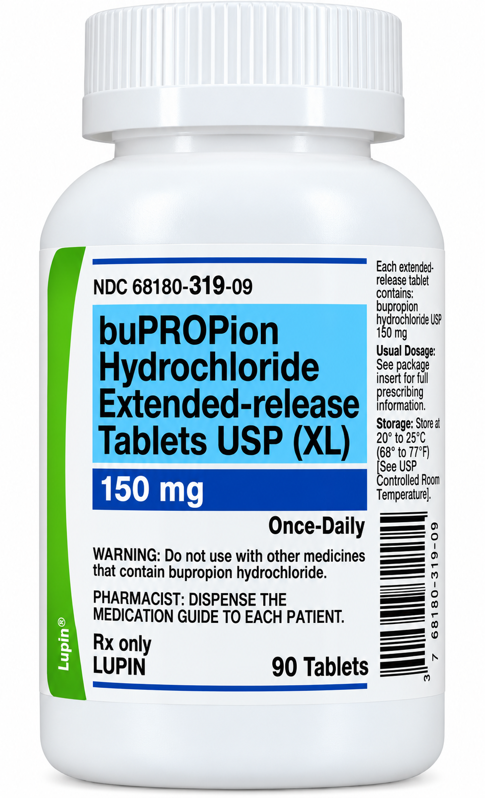 (Wellbutrin XL) Bupropion XL/ER 150mg -#90 tablets (NDC: 16571-862-09 LOT: BPA126086C)