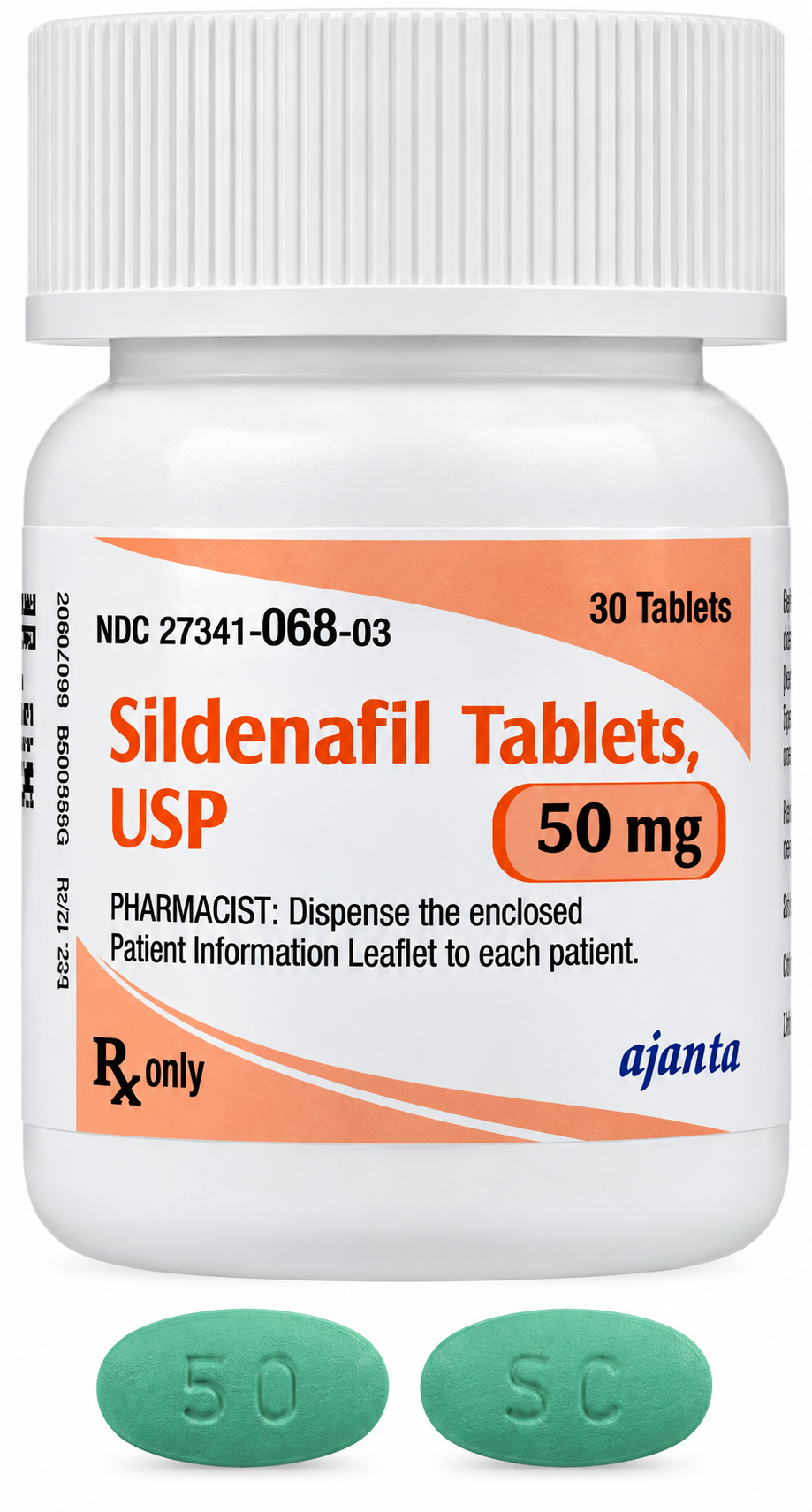 (Viagra) Sildenafil Citrate 50mg tablets-#30 (NDC#27241-0068-03 LOT#E243315)