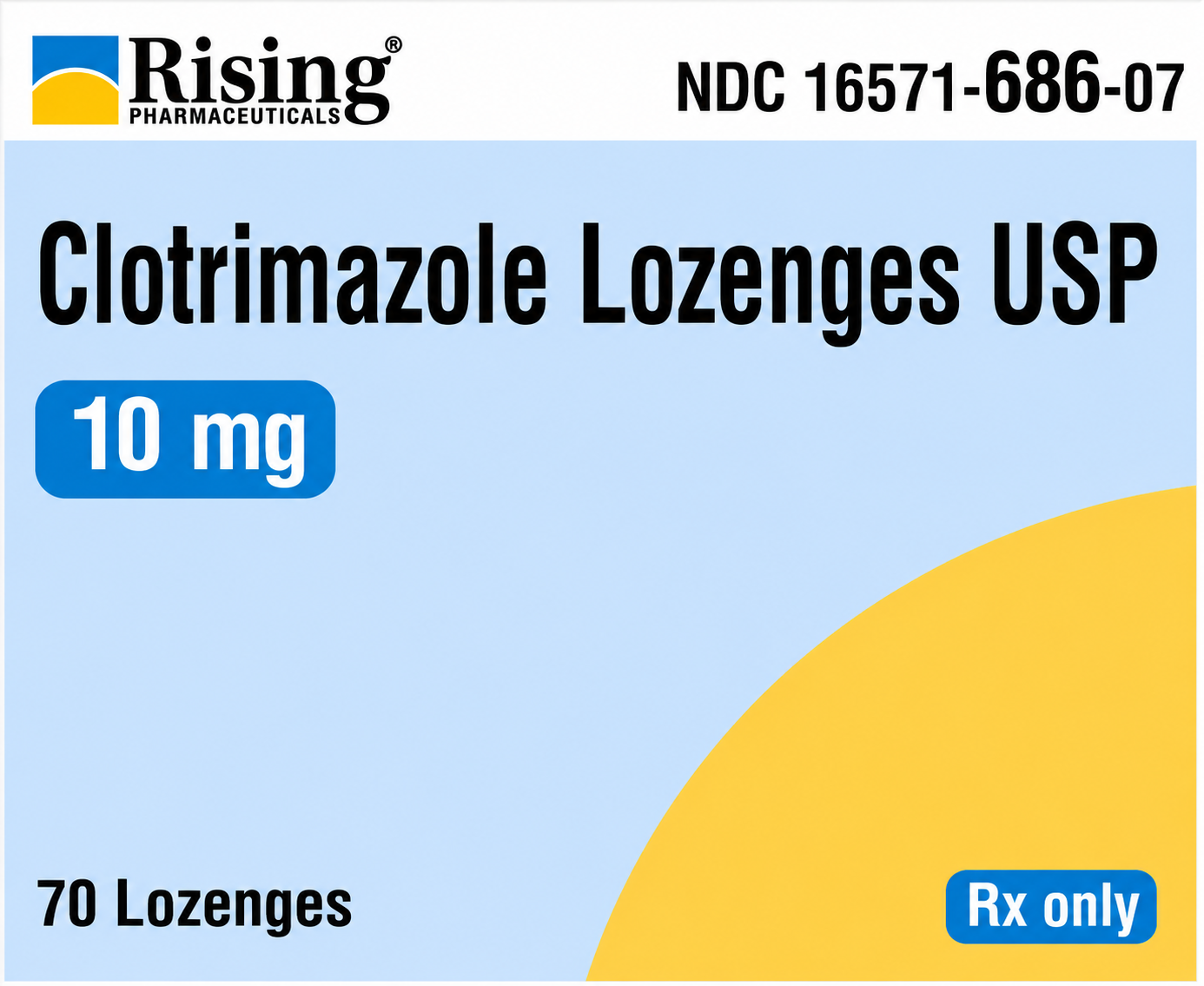 (Mycelex) Clotrimazole 10 mg Troche-#70 Troches (NDC# 16571-0686-07)