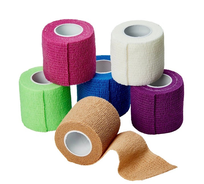 (Coban) Single Sensi Wrap Roll-Self Adherent Bandage-2' X 5" yards