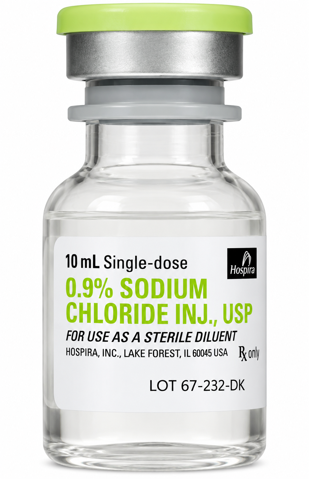 (Rocephin) Ceftriaxone Sodium 500mg/ per vial -Powder Injection-Single Use Vial (NDC#60505-6152-1 LOT#6001KFJHK1) + Sodium Chloride 0.9% Injection -Preservative Free -#10mL Single dose vial  (NDC#00409-488-02))
