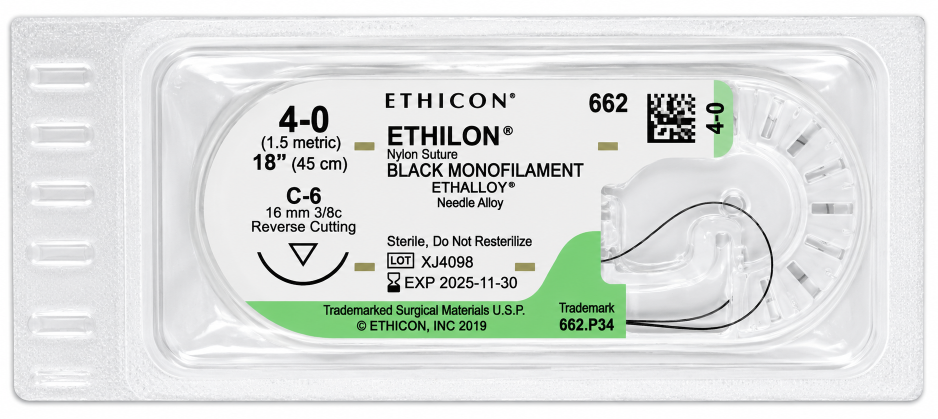 Nylon 4-0/FS-2 - Standard Replacement Suture