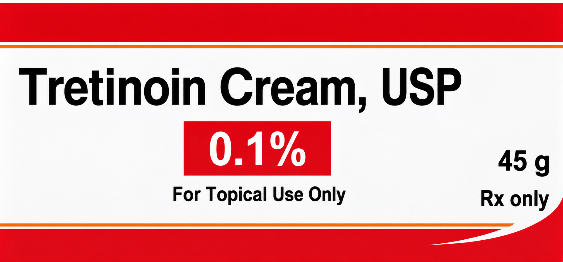 (Retin-A) Tretinoin Topical Cream 0.1%-45 gram tube (NDC: 72578-153-08 LOT: TA1232A)