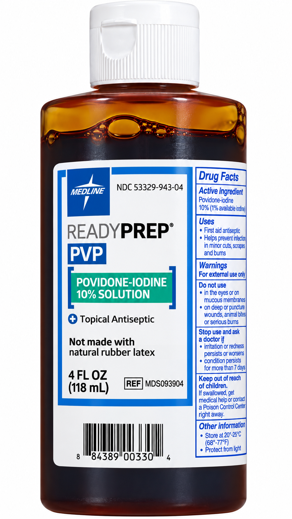 Prep Solution-Povidine/Iodine 10%-4 ounce bottle (NDC# 53329-939-04  LOT# 25JJA080)
