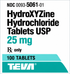 (Atarax) Hydroxyzine HCL 25mg tablets- #100 (NDC# 00093-5061-01 LOT# 9189105)