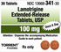 (Lamictal XR) Lamotrigine ER 100mg-#30 tablets (NDC : 13668-0341-30 LOT BGW6M014)