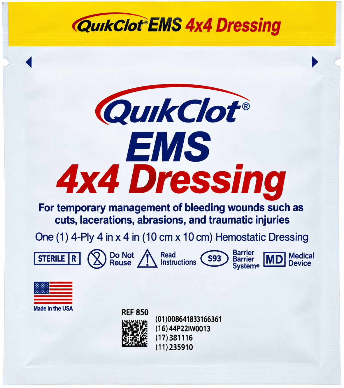 QuikClot Hemostatic Gauze Dressing (UNSPSC#42311607)