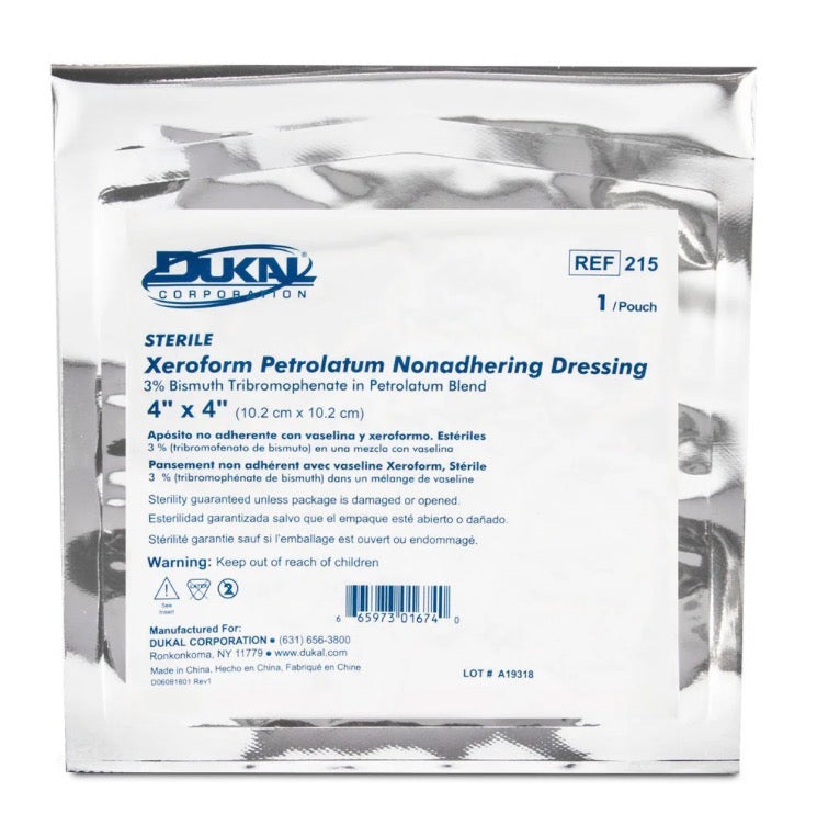 (Xeroform) Gauze  Dressing 4x4"-Sterile Bismuth Tribromophenate LF-#1 dressing (LOT#44F24J0014)
