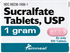 (Carafate) Sucralfate 1 gram - 100 tablets (NDC#60219-1656-1 LOT#AR251826)