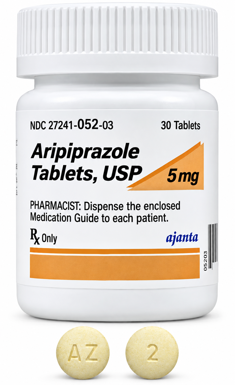 (Abilify) Aripiprazole 5mg tablet-#30 (NDC 27241-0052-03 LOT#PA08845)