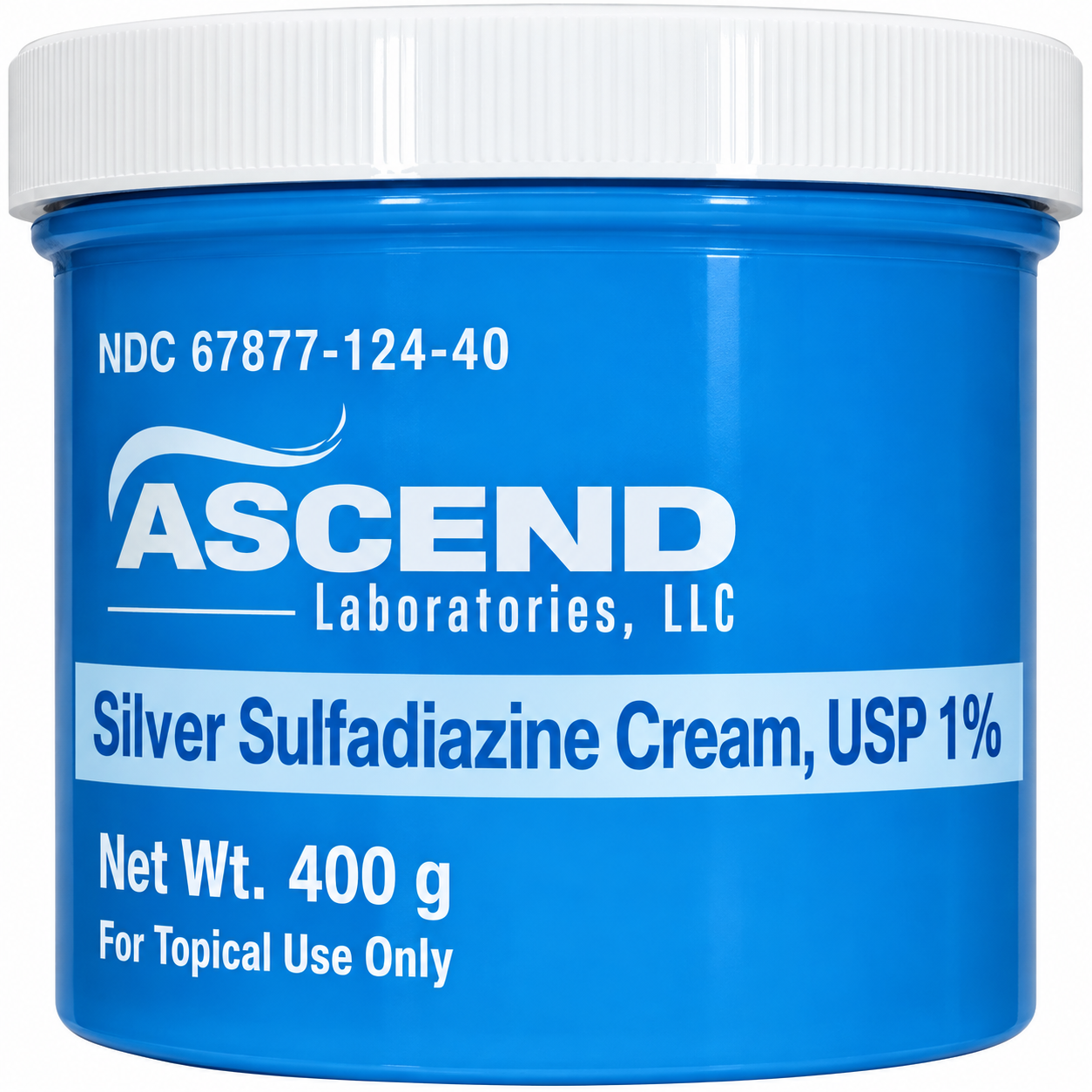 (Silvadene) Silver Sulfadiazine 1% Topical Cream-1 Pound Jar-400 grams-(NDC# 67877-0124-40 LOT# N1292))