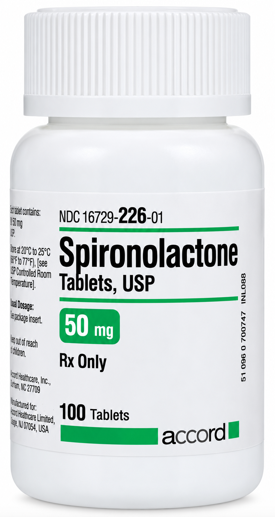 (Aldactone) Spironolactone 50mg tablets #100 (NDC#68382-661-01 LOT#ZB00910A)