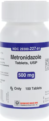 (Flagyl) Metronidazole  500mg-#100 tablets (NDC# 29300-227-01 LOT#HMZH25039)