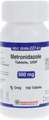 (Flagyl) Metronidazole  500mg-#100 tablets (NDC# 29300-227-01 LOT#HMZH25039)