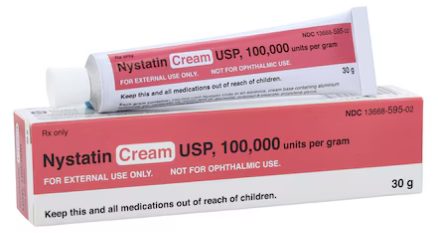 (Mycolog) Nystatin Topical Cream 100,000 unit per gram-#30 gram tube (NDC# 13668-595-02 LOT# NC355)