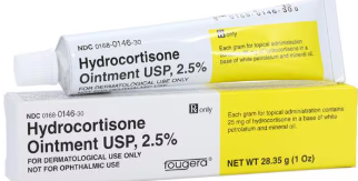 Hydrocortisone Topical Ointment 2.5%-30 gram tube