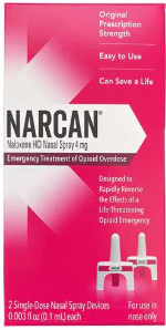 Narcan Nasal Spray 4mg Single Dose-2 Pack